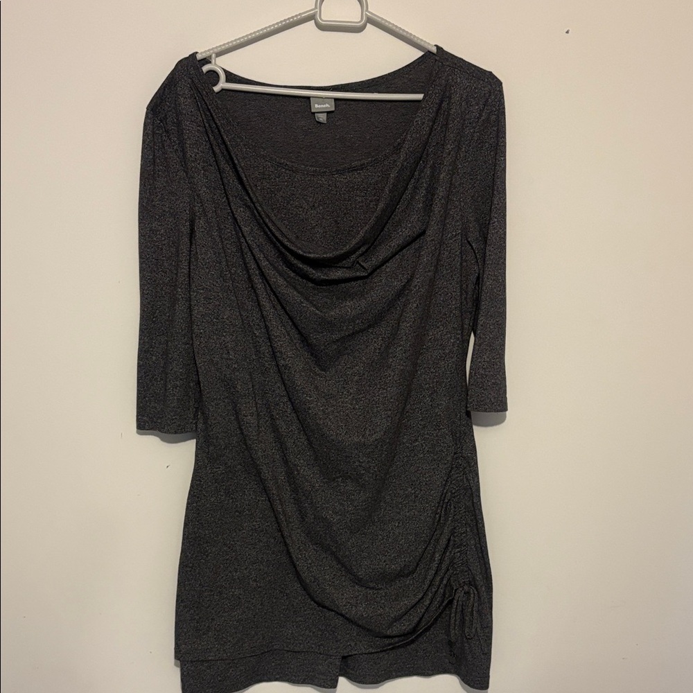 Elegant Gray Draped Top